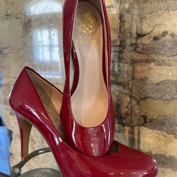 Vince Camuto Shoes - Vince Camuto Cherry Red Patent Heels